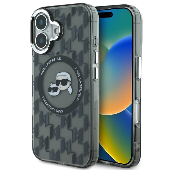 Karl Lagerfeld - IML MagSafe (KLHMP16SHMCKMHK) - iPhone 16 - Monogram Karl&Choupette Head