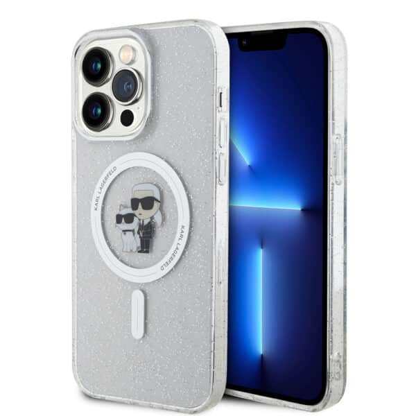 Karl Lagerfeld - Glitter MagSafe (KLHMP15XHGKCNOT) - iPhone 15 Pro Max - Διάφανο Karl&Choupette