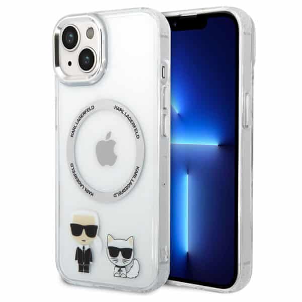 Karl Lagerfeld - Hardcase MagSafe (KLHMP14MHKCT) - iPhone 15 Plus / iPhone 14 Plus - Διάφανο Karl & Choupette Aluminium