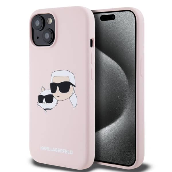 Karl Lagerfeld - Silicone MagSafe (KLHMP15SSKCHPPLP) - iPhone 15 - Ροζ Karl&Choupette