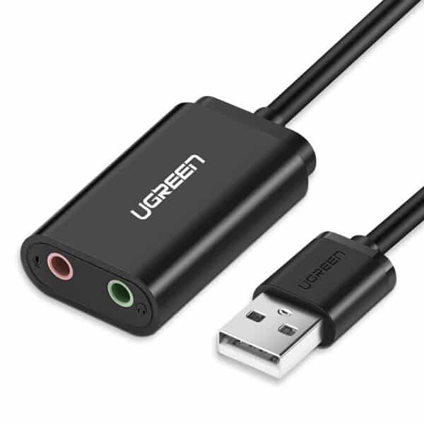 Ugreen - External Sound Adapter (30724) - USB to 2 x Jack - Μαύρο