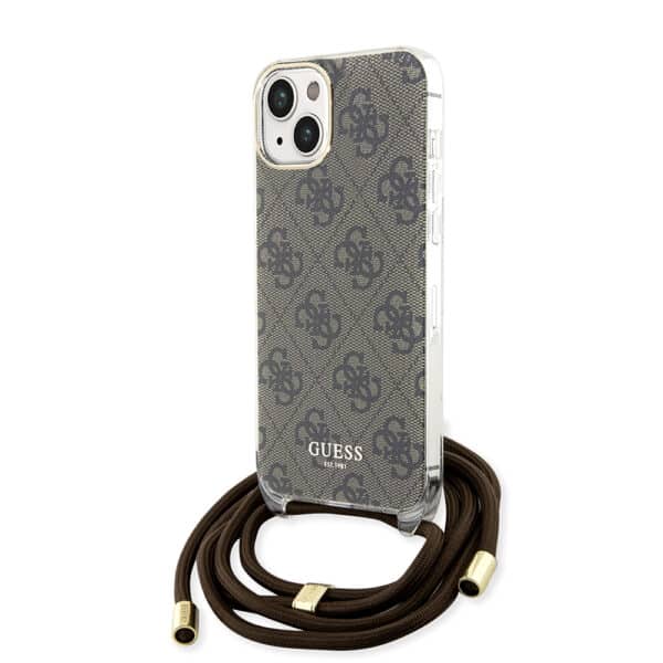 Guess - Crossbody Cord 4G Print (GUHCP15SHC4SEW) - iPhone 15 - Καφέ