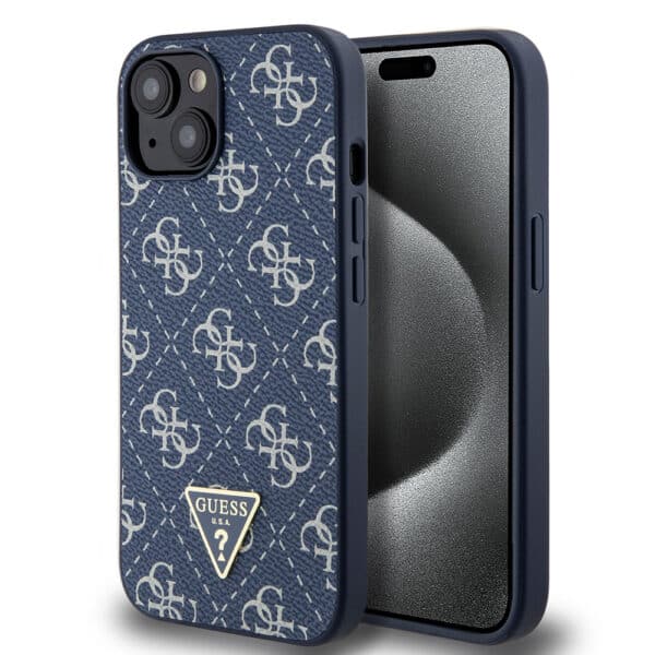 Guess - Hardcase 4G Triangle Metal Logo (GUHCP15SPG4GPB) - iPhone 15 - Μπλε