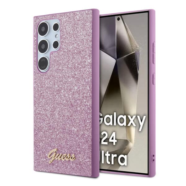 Guess - Glitter Script (GUHCS24LHGGSHU) - Samsung Galaxy S24 Ultra - Μώβ
