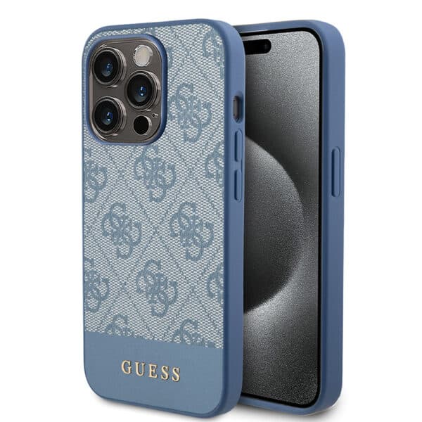 Guess - Hardcase 4G Stripe Collection (GUHCP15LG4GLBL) - iPhone 15 Pro - Μπλε