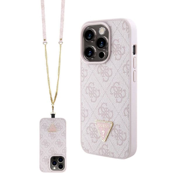 Guess - Crossbody 4G Metal Logo (GUHCP15LP4TDSCPP) - iPhone 15 Pro - Ροζ