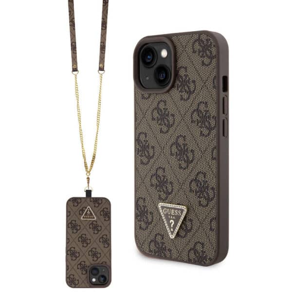Guess - Crossbody 4G Metal Logo (GUHCP15SP4TDSCPW) - iPhone 15 - Καφέ
