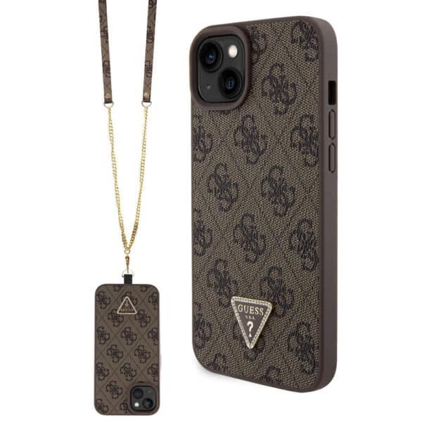 Guess - Crossbody 4G Metal Logo (GUHCP15MP4TDSCPW) - iPhone 15 Plus - Καφέ