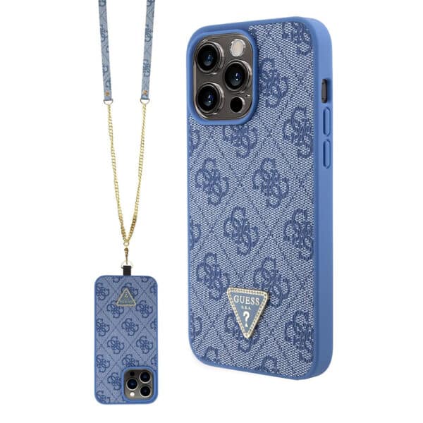 Guess - Crossbody 4G Metal Logo (GUHCP15LP4TDSCPB) - iPhone 15 Pro - Μπλε