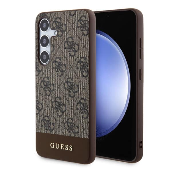 Guess - Hardcase 4G Stripe Collection (GUHCS24SG4GLBR) - Samsung Galaxy S24 - Καφέ