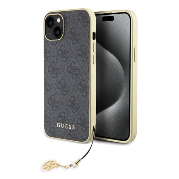 Guess - Hardcase 4G Charms Collection (GUHCP15SGF4GGR) - iPhone 15 - Γκρί
