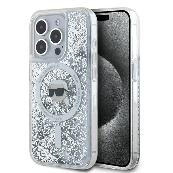Karl Lagerfeld - Liquid Glitter MagSafe (KLHMP15XLGKISGH) - iPhone 15 Pro Max - Διάφανο Karl Head