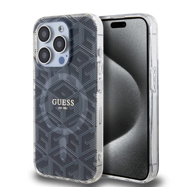 Guess - IML GCube MagSafe (GUHMP15LHGCUSTGK) - iPhone 15 Pro - Μαύρο