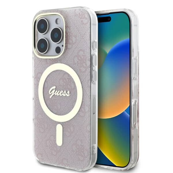 Guess - IML 4G MagSafe (GUHMP16LH4STP) - iPhone 16 Pro - Ροζ