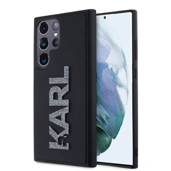 Karl Lagerfeld - 3D Design (KLHCS23L3DMBKCK) - Samsung Galaxy S23 Ultra - Rubber Glitter Logo