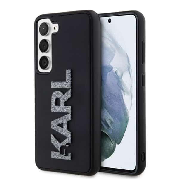 Karl Lagerfeld - 3D Design (KLHCS23S3DMBKCK) - Samsung Galaxy S23 - Rubber Glitter Logo