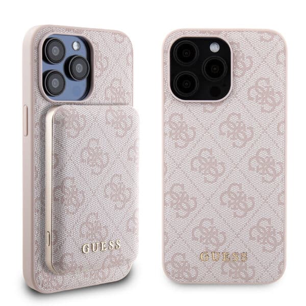 Guess - Hardcase Powerbank MagSafe (GUBPM5P15X4GEMGP) - iPhone 15 Pro Max - Ροζ