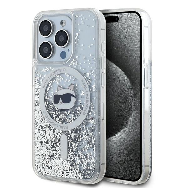 Karl Lagerfeld - Liquid Glitter MagSafe (KLHMP15LLGCHSGH) - iPhone 15 Pro - Διάφανο Choupette Head