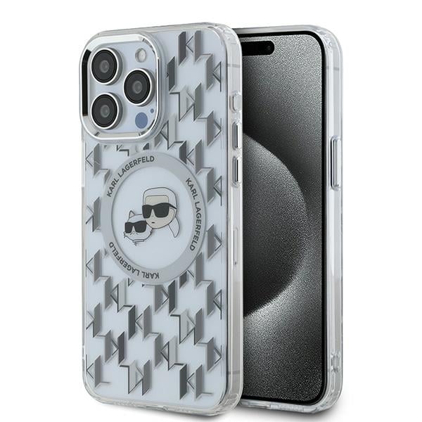 Karl Lagerfeld - IML MagSafe (KLHMP15LHMCKMHT) - iPhone 15 Pro - Διάφανο Monogram Karl&Choupette Head