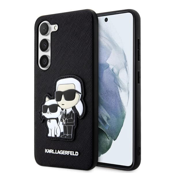 Karl Lagerfeld - Saffiano (KLHCS23MSANKCPK) - Samsung Galaxy S23 Plus - Karl&Choupette Metal Pin
