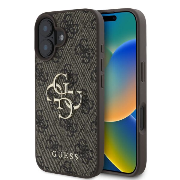 Guess - Hardcase 4G Big Logo (GUHCP16M4GMGBR) - iPhone 16 Plus - Καφέ