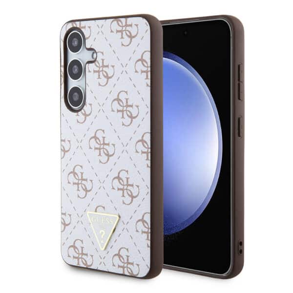 Guess - Hardcase 4G Triangle Metal Logo (GUHCS24SPG4GPH) - Samsung Galaxy S24 - Λευκό
