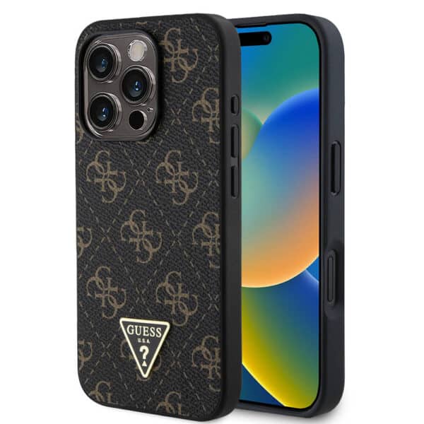 Guess - Hardcase 4G Triangle Metal Logo (GUHCP16XPG4GPK) - iPhone 16 Pro Max - Μαύρο