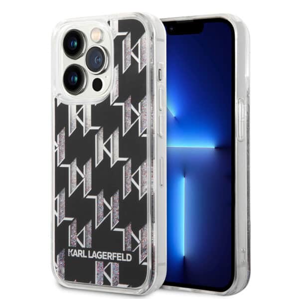Karl Lagerfeld - Hardcase Liquid Glitter (KLHCP14LLMNMK) - iPhone 14 Pro - Monogram