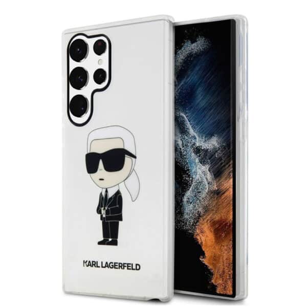 Karl Lagerfeld - Hardcase Διάφανο (KLHCS23LHNIKTCT) - Samsung Galaxy S23 Ultra - Ikonik Karl Lagerfeld