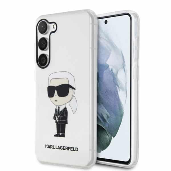 Karl Lagerfeld - Hardcase Διάφανο (KLHCS23SHNIKTCT) - Samsung Galaxy S23 - Ikonik Karl Lagerfeld