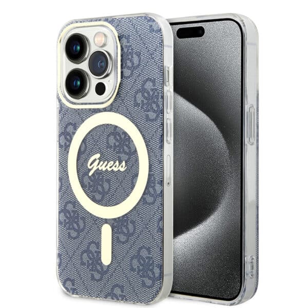 Guess - IML 4G MagSafe (GUHMP15XH4STB) - iPhone 15 Pro Max - Μπλε