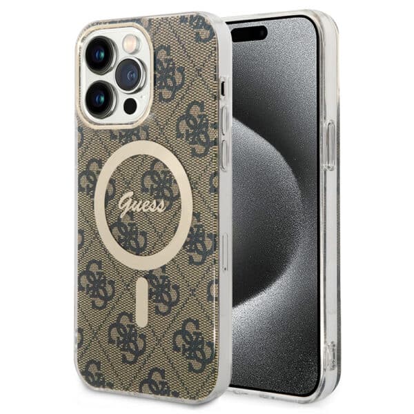 Guess - IML 4G MagSafe (GUHMP15XH4STW) - iPhone 15 Pro Max - Καφέ