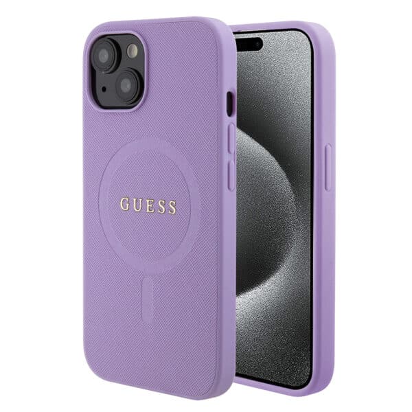 Guess - Saffiano MagSafe (GUHMP15MPSAHMCU) - iPhone 15 Plus - Μώβ