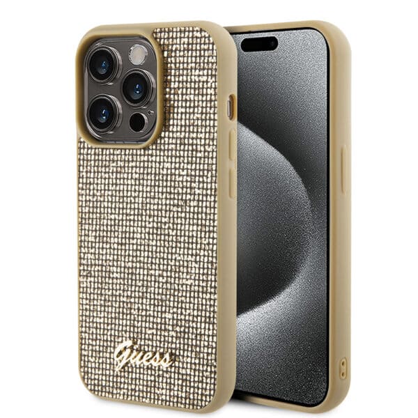 Guess - Disco Metal Script (GUHCP15LPMSDGSD) - iPhone 15 Pro - Χρυσό