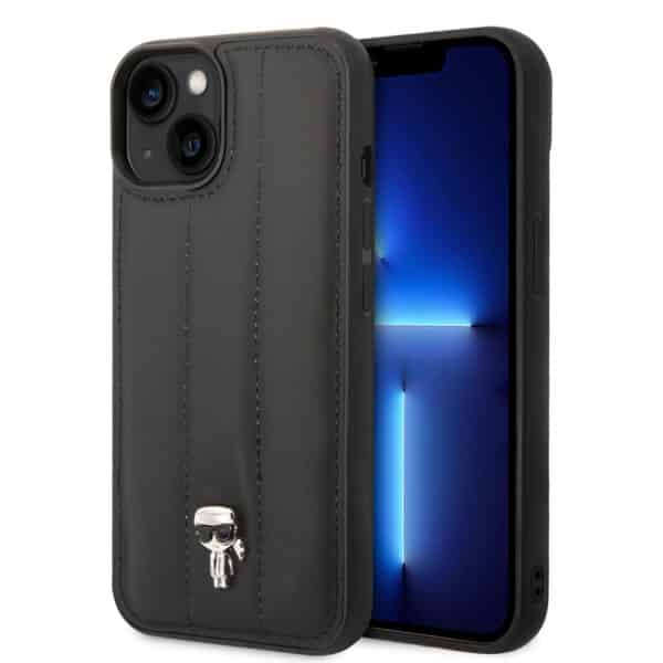 Karl Lagerfeld - Hardcase Leather Puffy (KLHCP14MPSQPK) - iPhone 14 Plus - Ikonik Pin