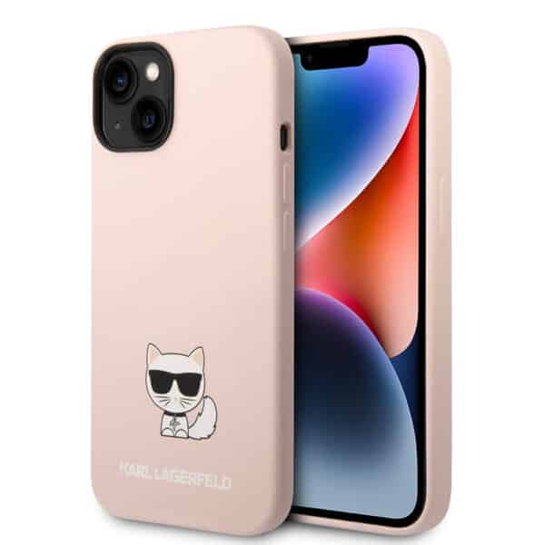 Karl Lagerfeld - Silicone (KLHCP14MSLCTPI) - iPhone 14 Plus - Ροζ Choupette Body