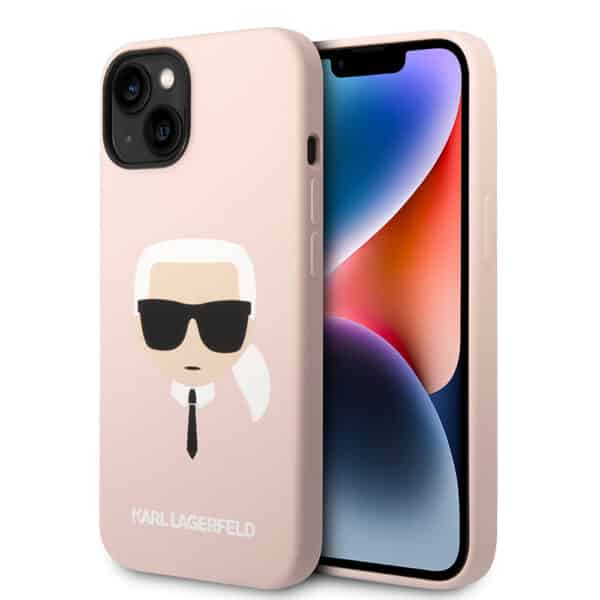 Karl Lagerfeld - Silicone (KLHCP14MSLKHLP) - iPhone 14 Plus - Ροζ Karl`s Head