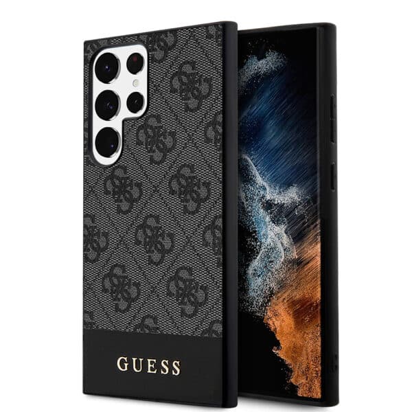 Guess - Hardcase 4G Stripe Collection (GUHCS24LG4GLGR) - Samsung Galaxy S24 Ultra - Μαύρο