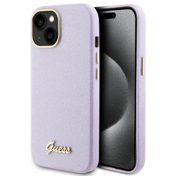 Guess - Glitter Glossy Script (GUHCP15SPGMCSL) - iPhone 15 - Light Μώβ