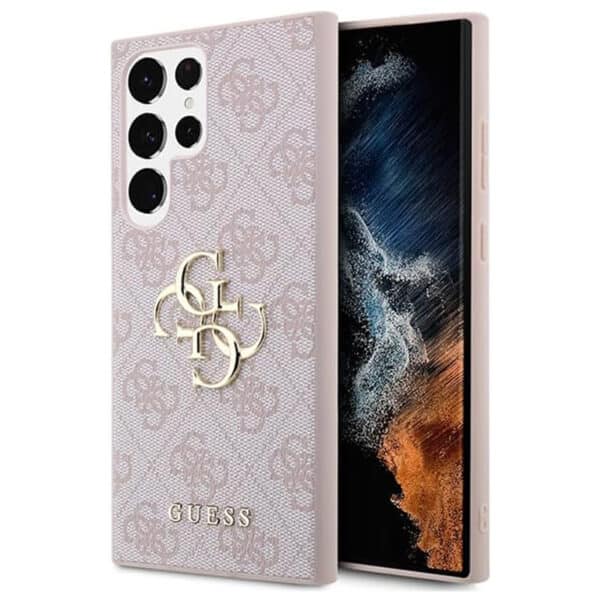Guess - Hardcase 4G Big Metal Logo (GUHCS24L4GMGPI) - Samsung Galaxy S24 Ultra - Ροζ