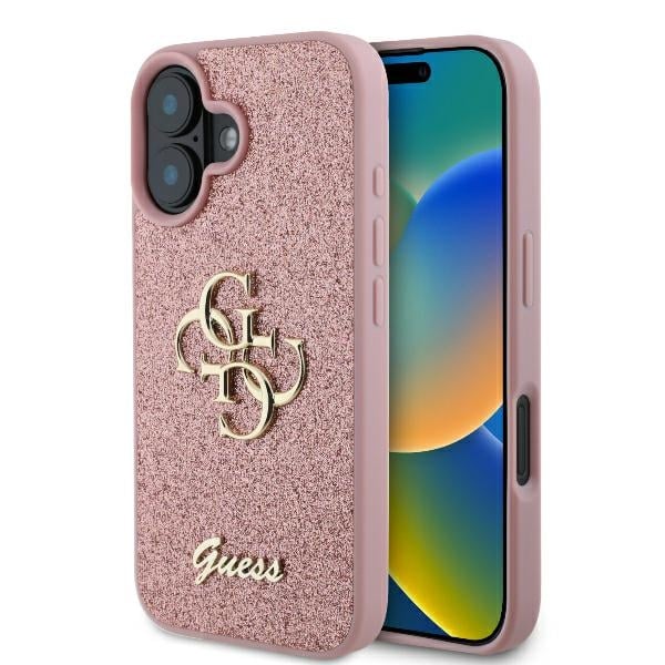 Guess - Glitter Fixed Big 4G (GUHCP16SHG4SGP) - iPhone 16 - Ροζ