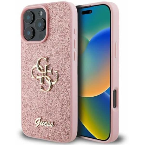 Guess - Glitter Fixed Big 4G (GUHCP16LHG4SGP) - iPhone 16 Pro - Ροζ