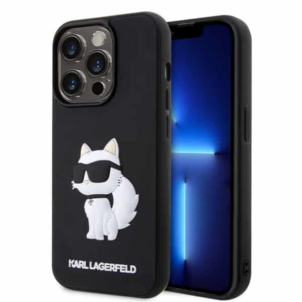 Karl Lagerfeld - 3D Design (KLHCP14X3DRKHNK) - iPhone 14 Pro Max - Rubber Choupette