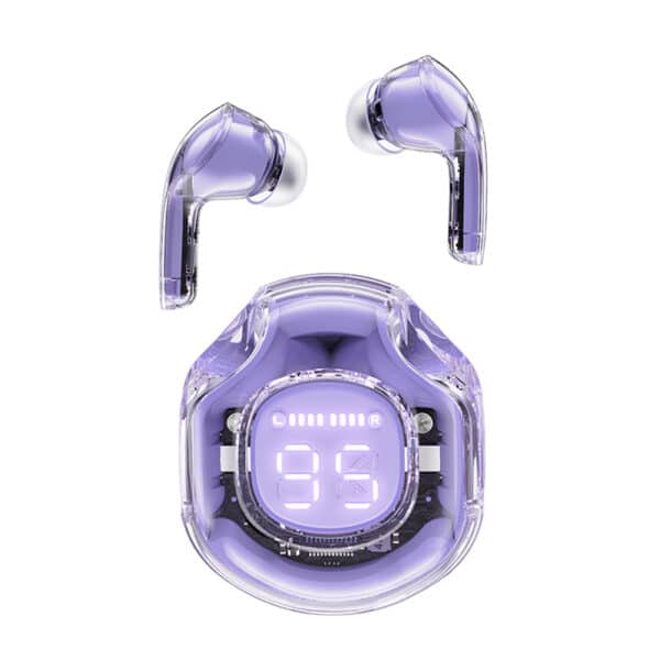 Acefast - Ασύρματα Earbuds (T8) - USB-C, IPX4, Bluetooth 5.3, AI Call Noise Reduction, Digital Display, 480mAh - Μώβ