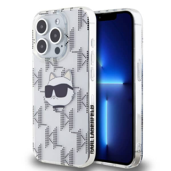 Karl Lagerfeld - IML Luxury (KLHCP15LHKLPCHT) - iPhone 15 Pro - Διάφανη Choupette Head&Monogram