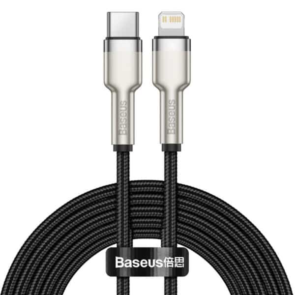 Baseus - Data Cable Cafule Series Metal (CATLJK-B01) - Type-C to Lightning, 20W, 2m - Μαύρο