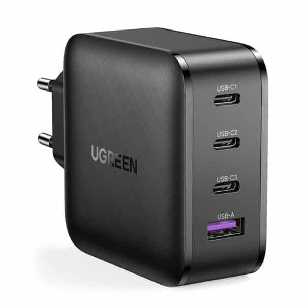Ugreen - Φορτιστής (70774) - Fast Charge, GaN, 3x Type-C, USB, PD65W - Μαύρο