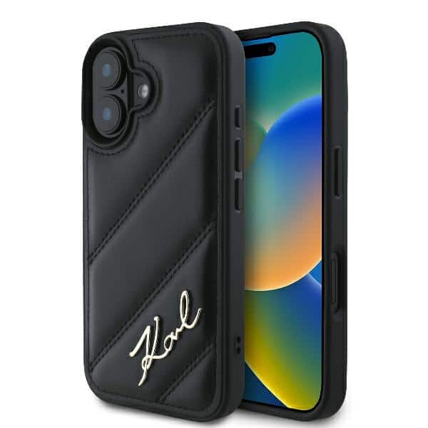 Karl Lagerfeld - Diagonal Quilted (KLHCP16SPQDSMGK) - iPhone 16 - Μαύρο