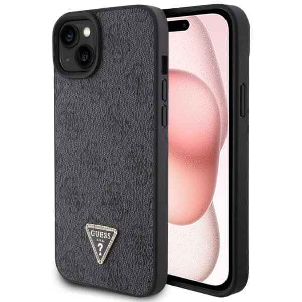 Guess - Leather 4G Diamond Triangle (GUHCP15SP4TDPK) - iPhone 15 - Μαύρο