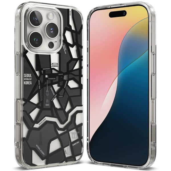 Ringke - Fusion Design - iPhone 16 Pro Max - Seoul Map Μαύρο